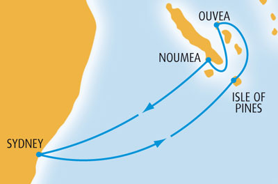 Sydney to Ouvea to Noumea to Isle of Pines then back to Sydney